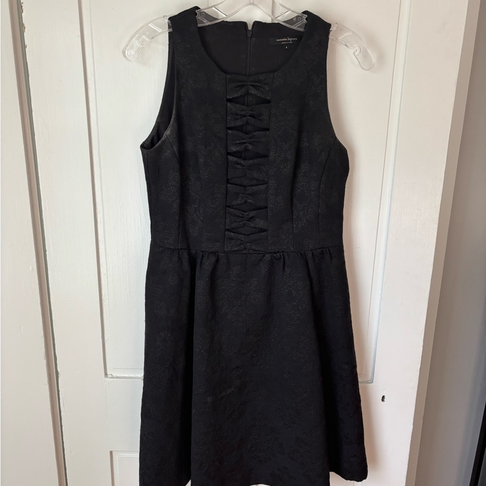 Nanette Lepore Black Textured Dress